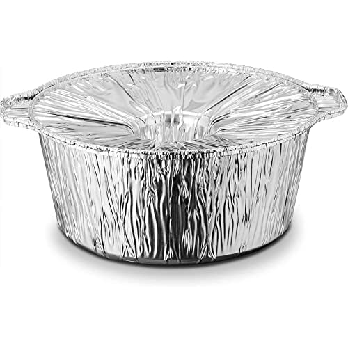 Disposable Aluminum Pot with Lid, Medium, Qty-2 Y23729