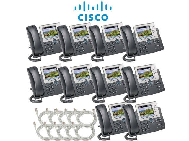 10-Pack Cisco Unified IP Phone 7965G with Extra Cat5 Cables H54153