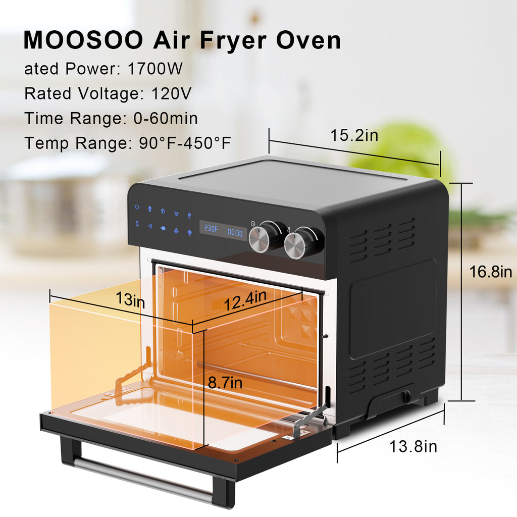 24.3 Quart Stainless Steel Air Fryer Oven with LED Touchscreen G787800