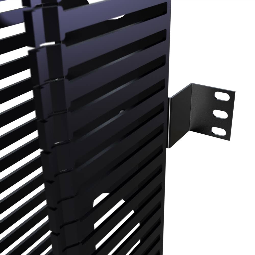 Black PVC Vertical Cable Management Panel P7416