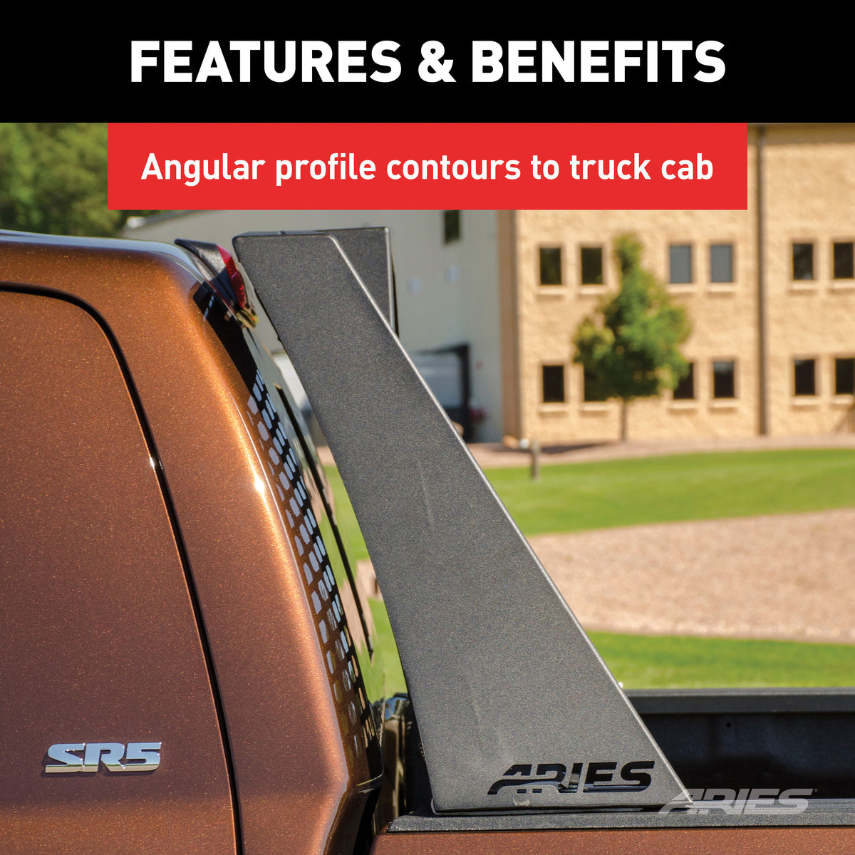 Black Aluminum Truck Headache Rack Cab Protector I14375