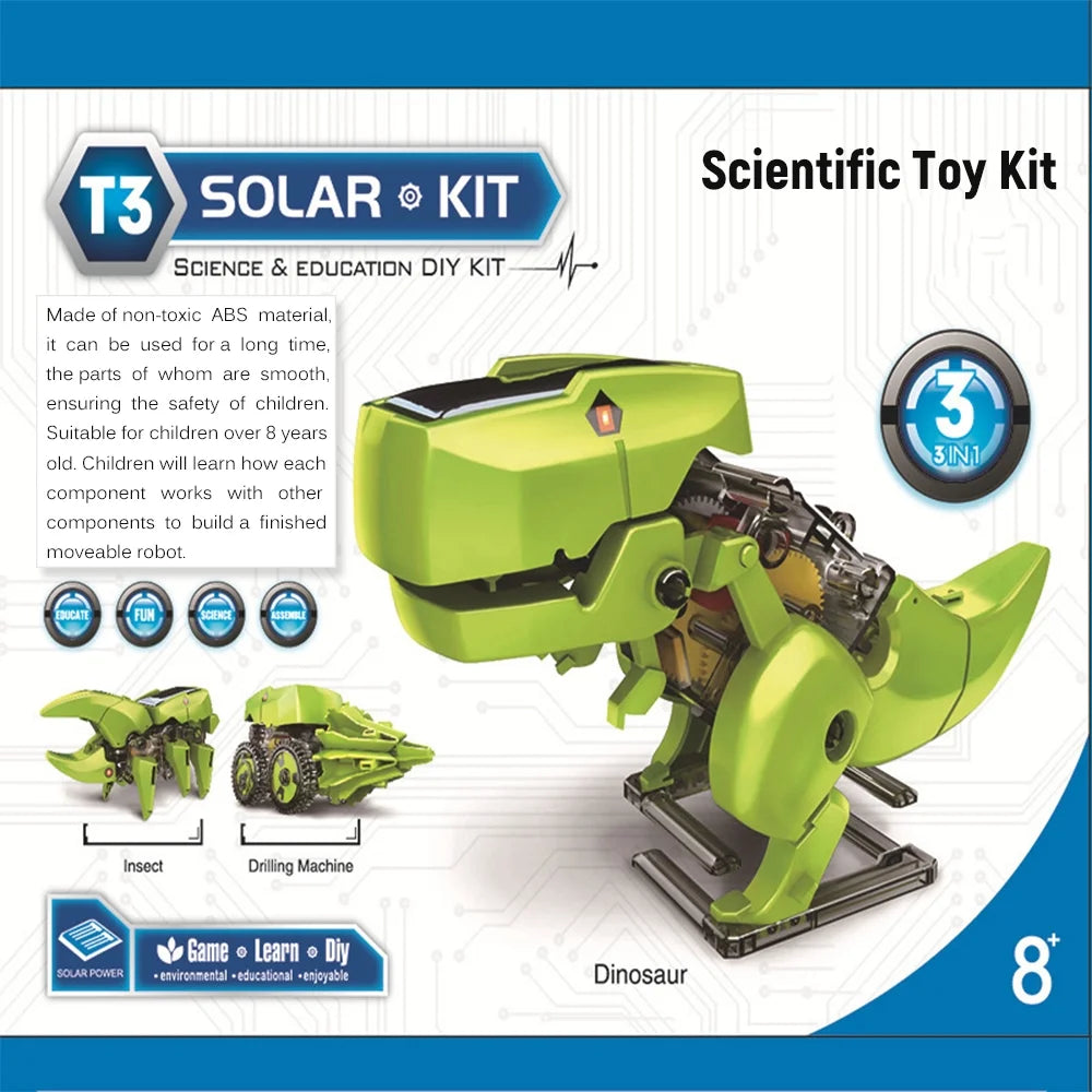 3 in 1 Solar Robot DIY STEM Science Experiment Assembly Model M670794
