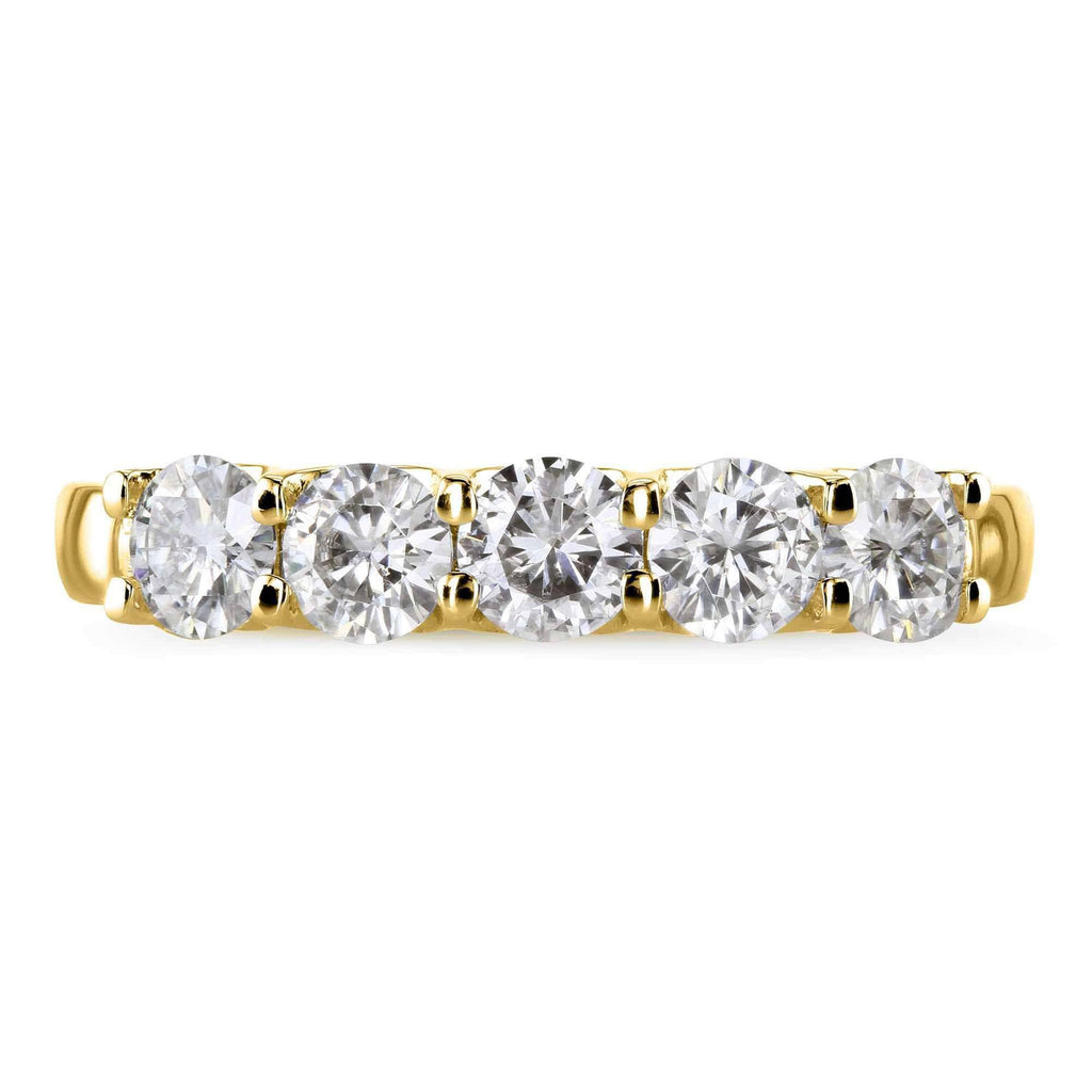 14K Yellow Gold Moissanite Bridal Wedding Band I92726