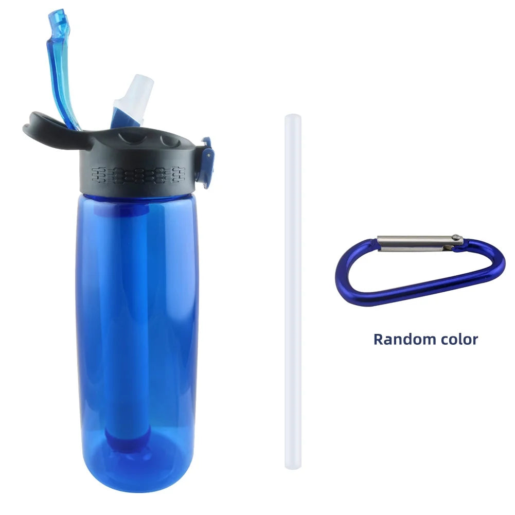 Blue BPA Free Tritan Travel Bottle with Filter Lockable Lid A858