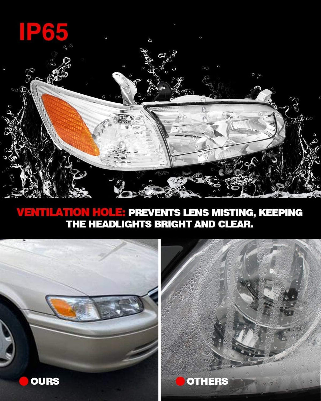 Headlight Assemblies with Amber Reflector Clear Lens Z318670