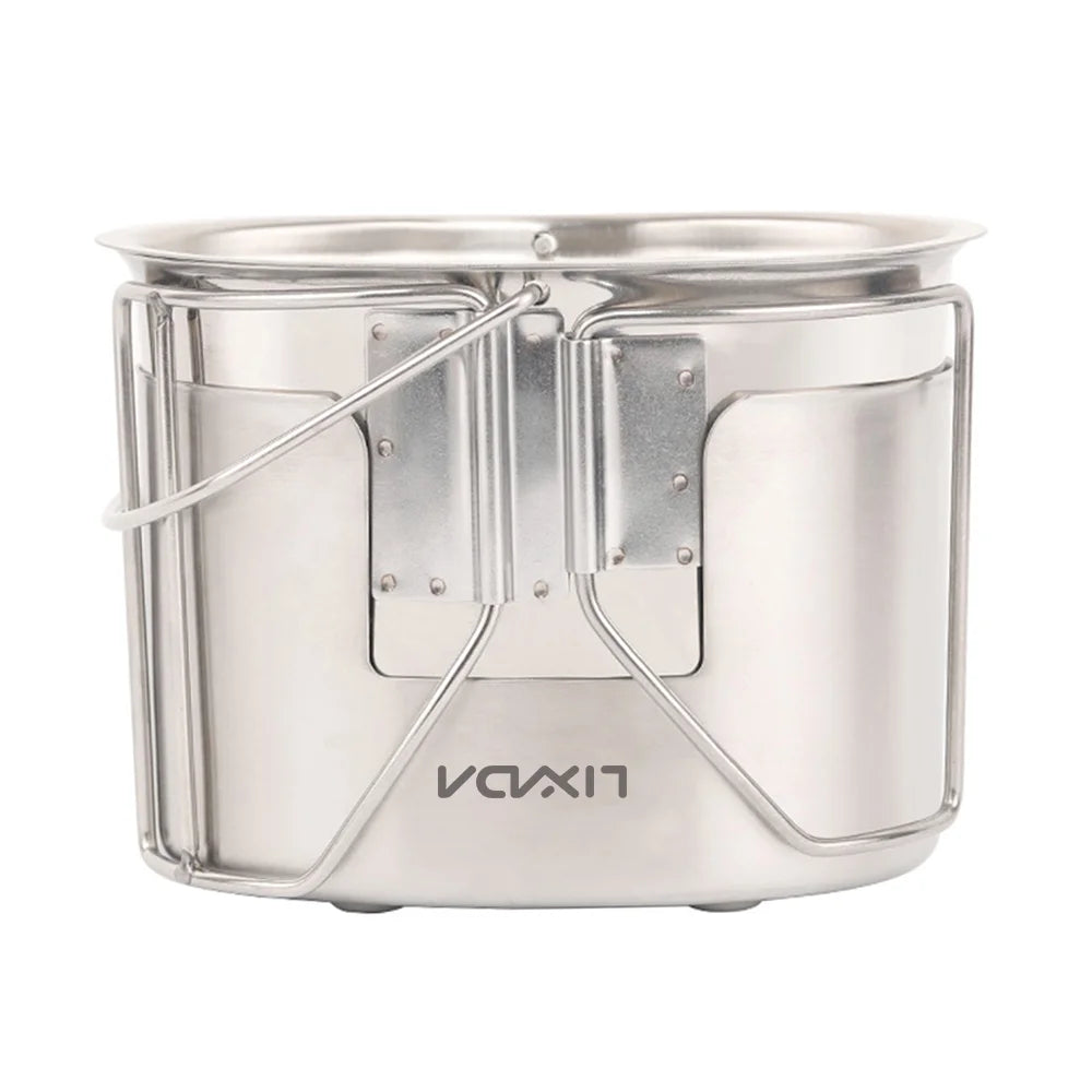 Stainless Steel Camping Cookware Set with Wood Stove D17034