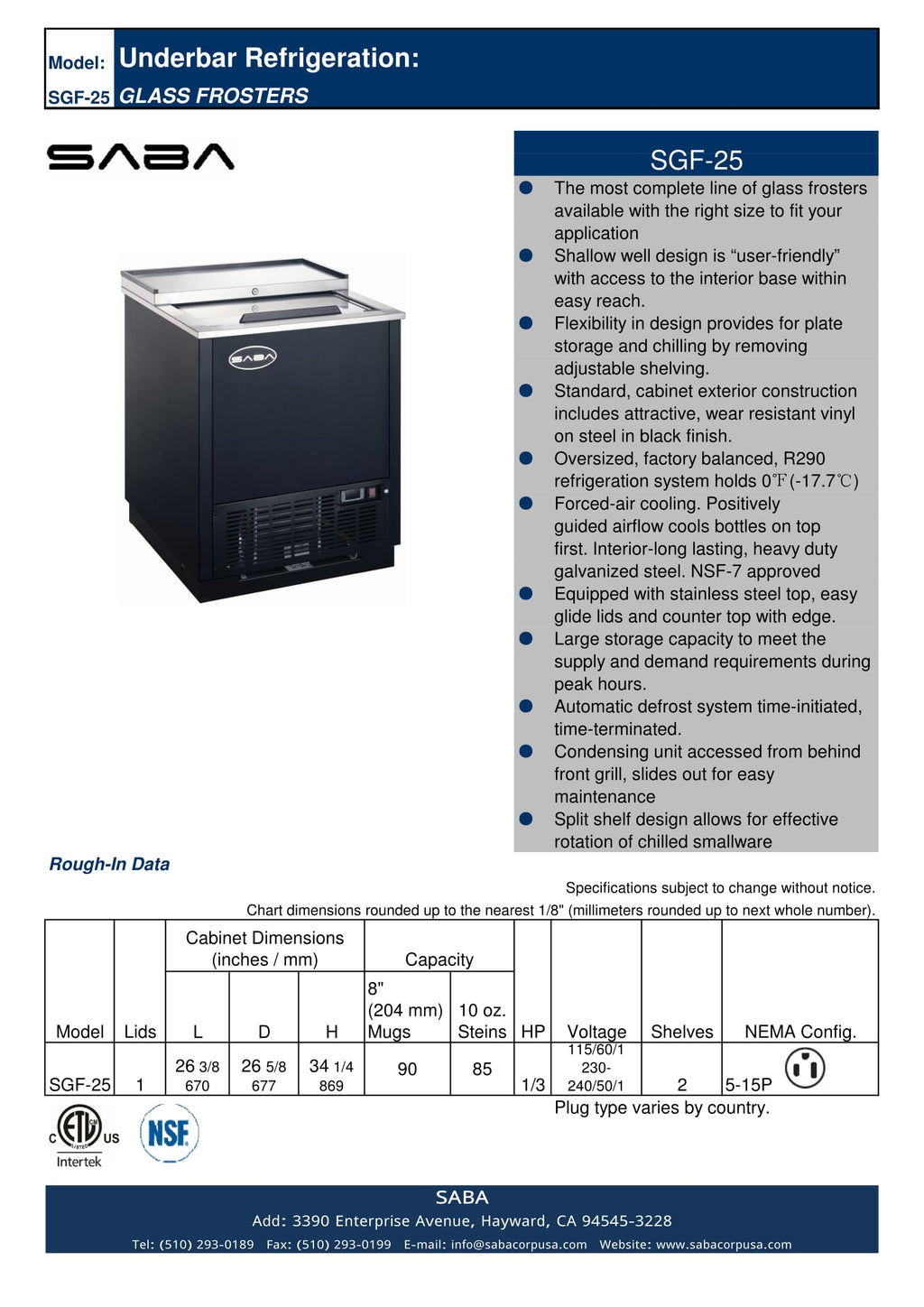 25" Glass Froster S20075