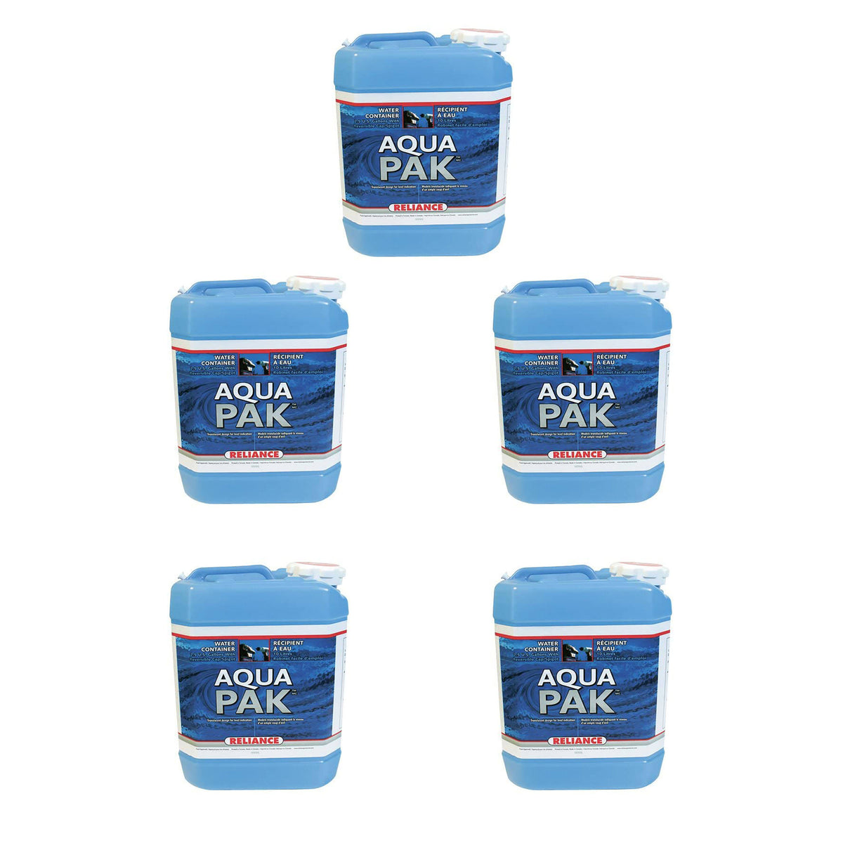 2.5 gal Plastic Water Container Jug (5 Pack) T2516