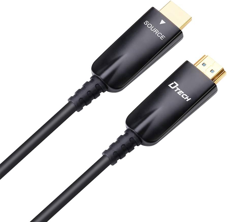 328 Feet Fiber Optic HDMI Cable with 4K 30Hz and 1080p 60Hz HD Video 3D HDCP CEC High Speed Supported (100 Meters, Black) P26353