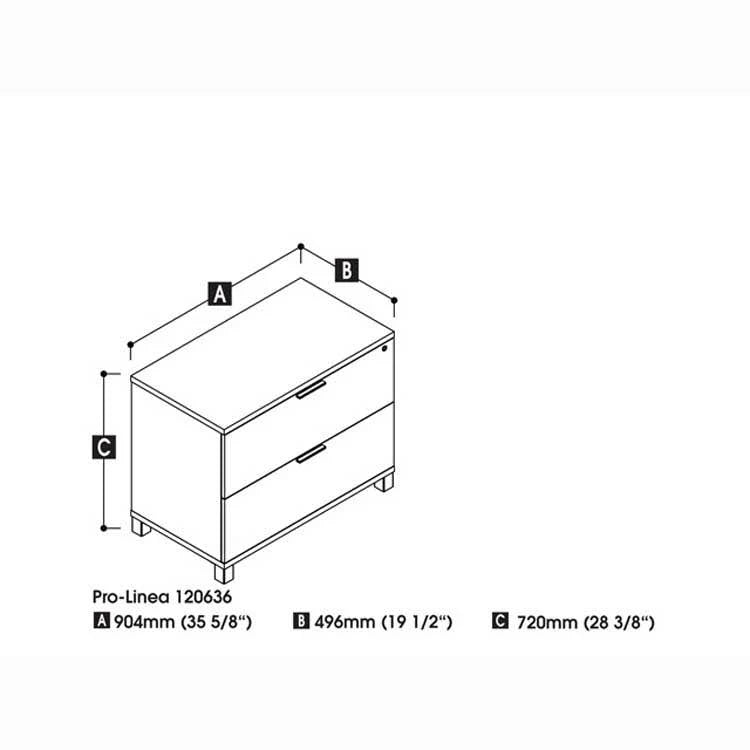 White Assembled Lateral File F29688