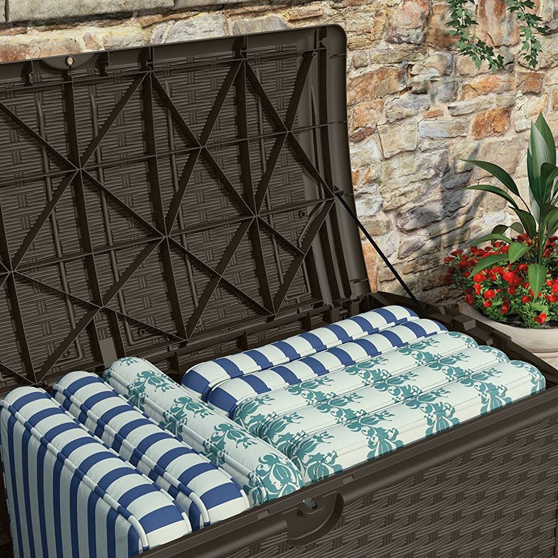 72 gal Resin Wicker Deck Box S738933