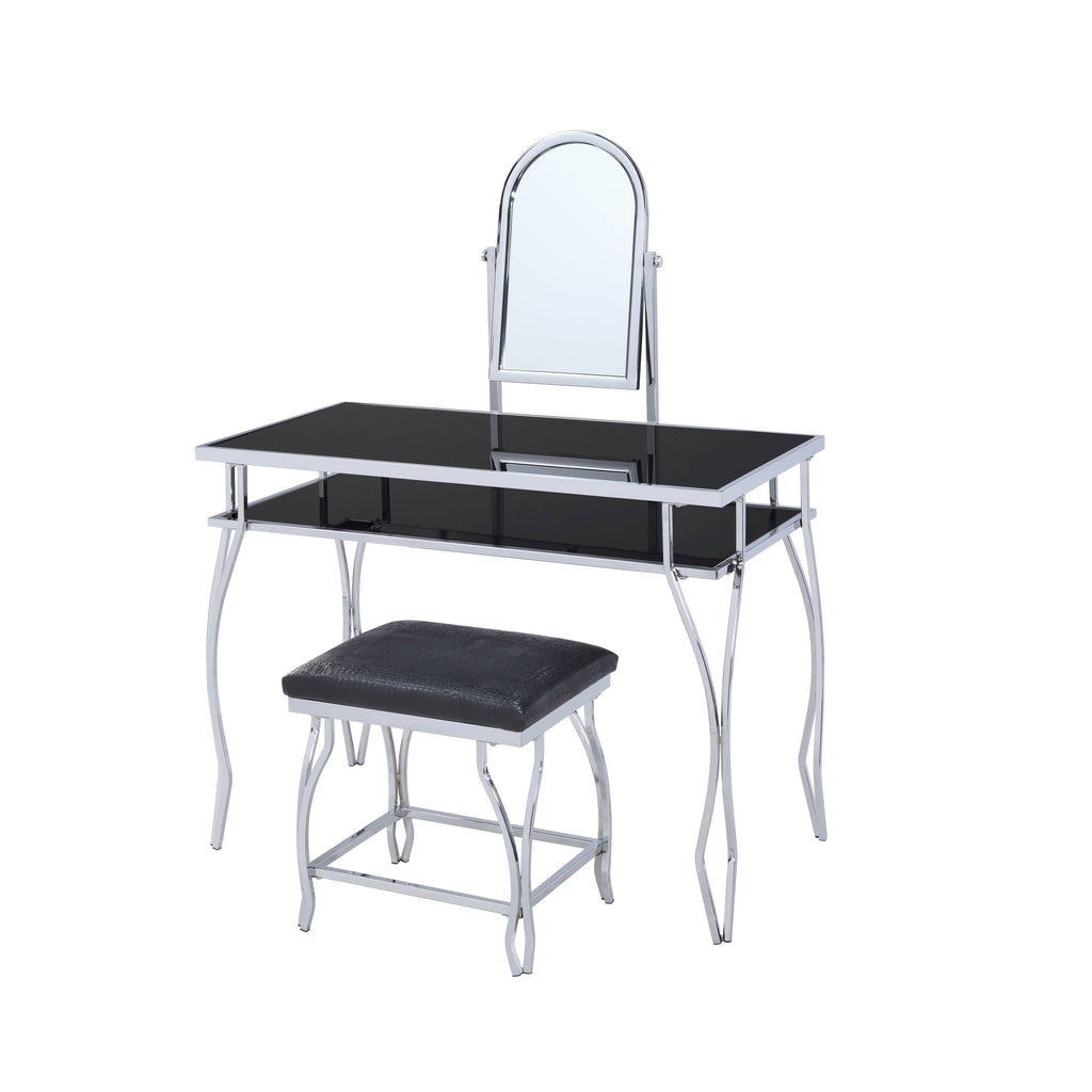 Vanity Set Black and Chrome S98299