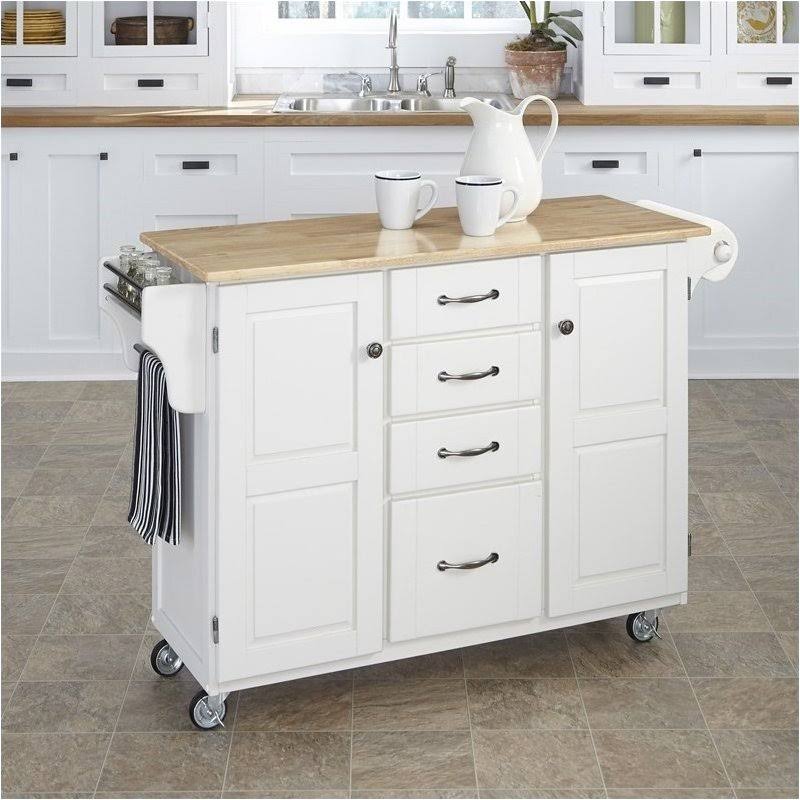 White Kitchen Cart I8408