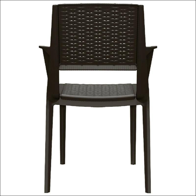 Brown Resin Dining Arm Chair B645