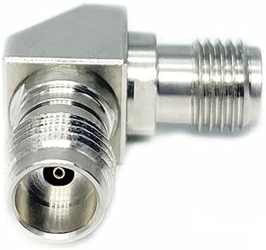 Precision 1.85 mm Female to 2.92 mm Female Microwave Adapter, Right Angle, DC to 40 GHz, 50 Ohm, Stainless Steel Body G15785