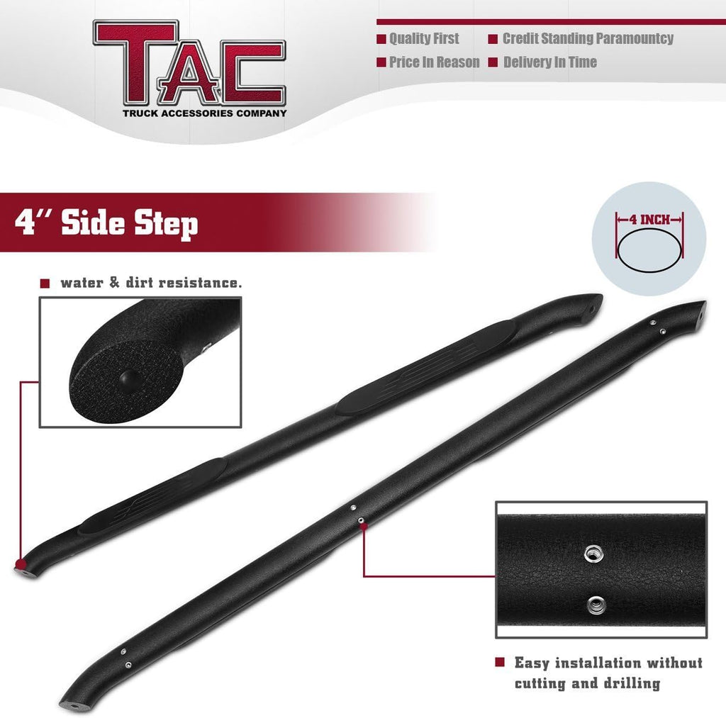 Black Side Bars for Toyota Tacoma Double Cab Truck X2391