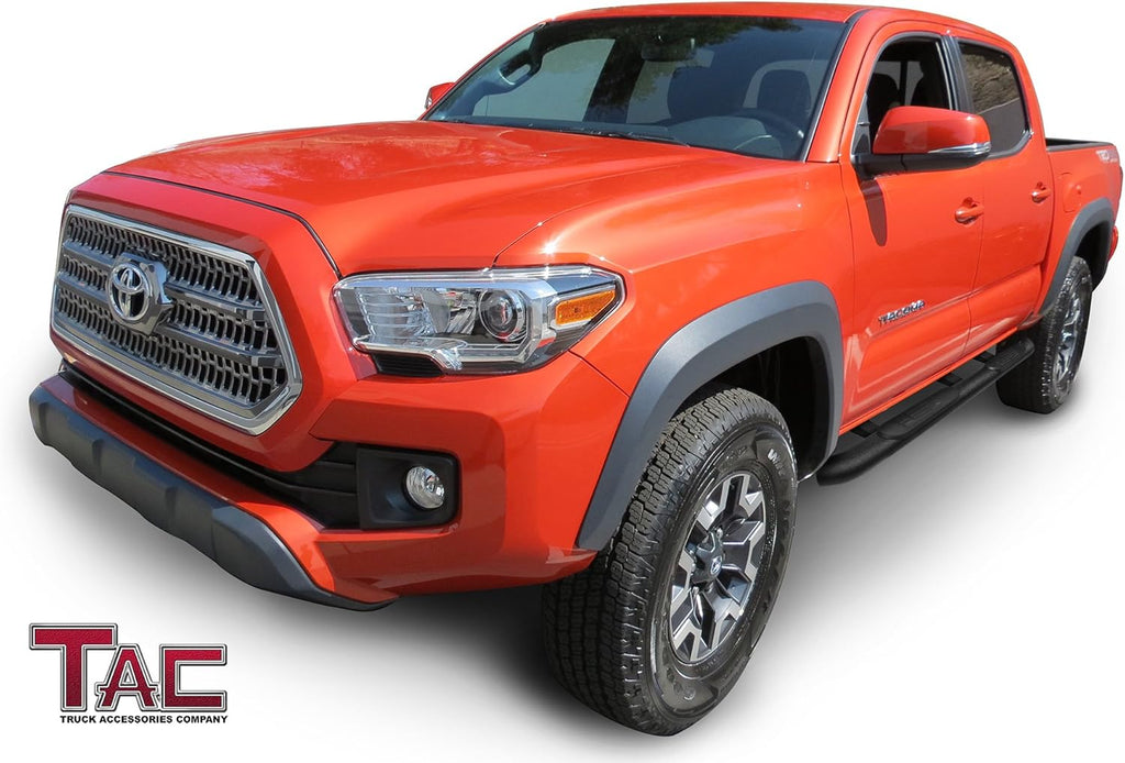 Black Side Bars for Toyota Tacoma Double Cab Truck X2391