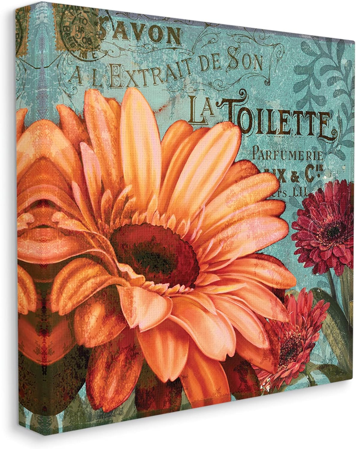 Colorful Daisies Stretched Canvas Wall Art, 17 x 1.5 x 17 V986
