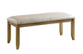Metallic Fabric Bench in Silver O136463