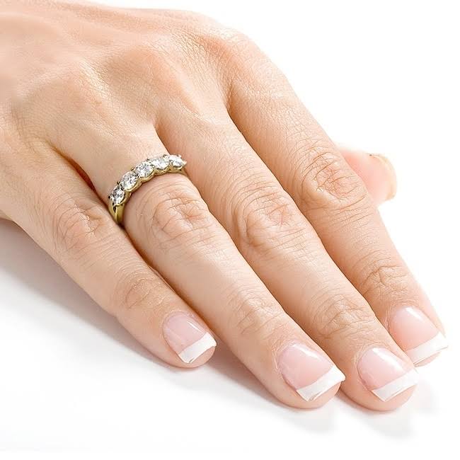 14K Yellow Gold Moissanite Bridal Wedding Band I92726