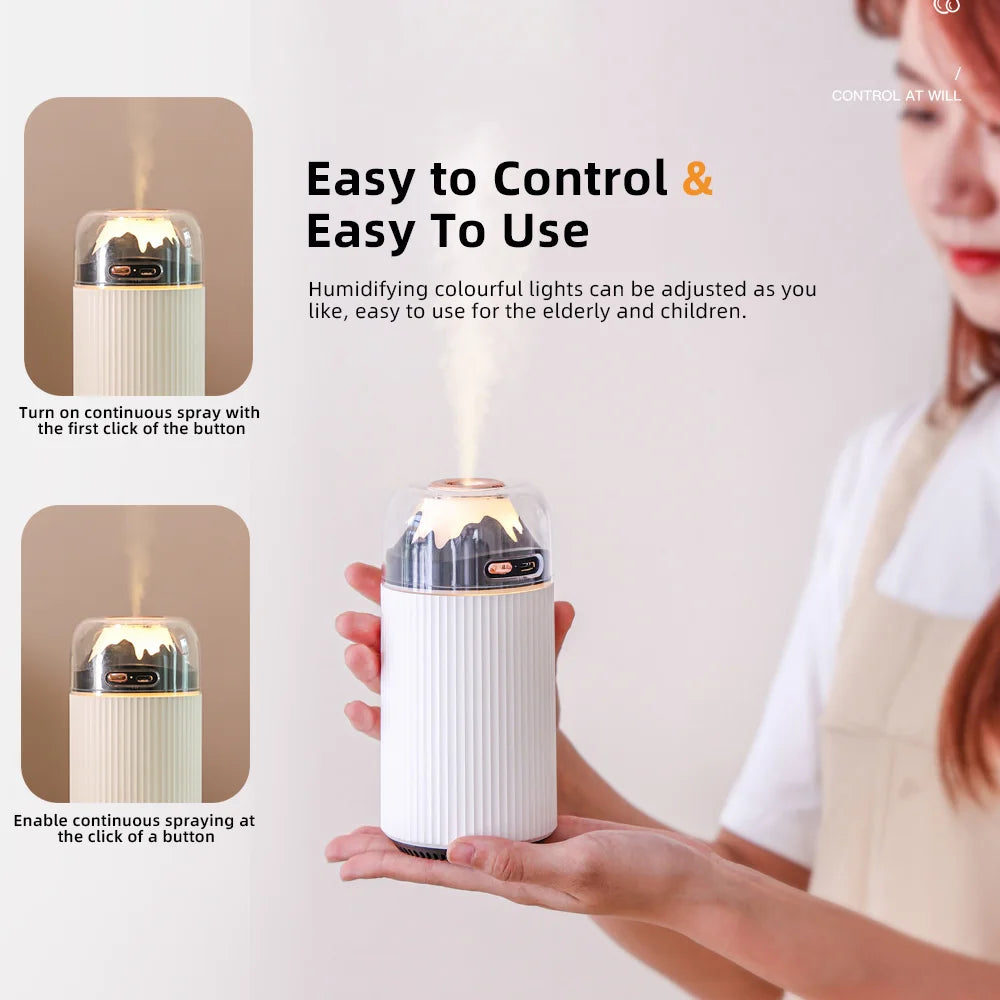 Portable Mini Cool Mist Humidifier, 260ml, USB, Blue Y165
