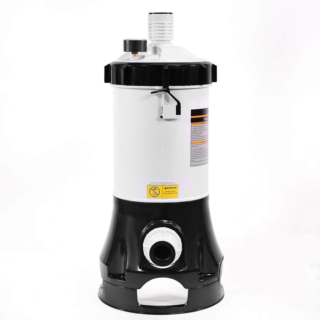 White/Black Pool Cartridge Filter with Built-in Pump P137