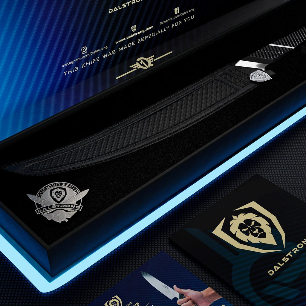 10 Butcher & Breaking Knife with Leather Sheath Q6873