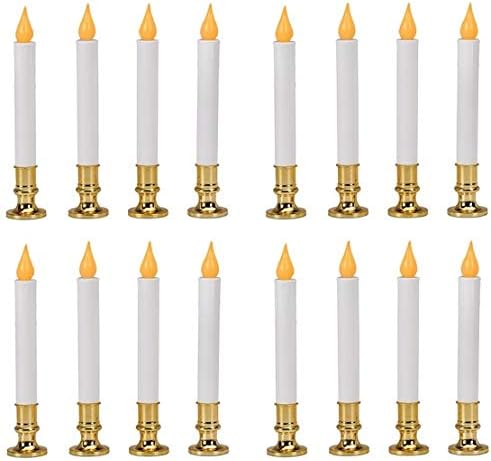White/Brass Battery-Operated LED Candle, 4-Pk. I575540