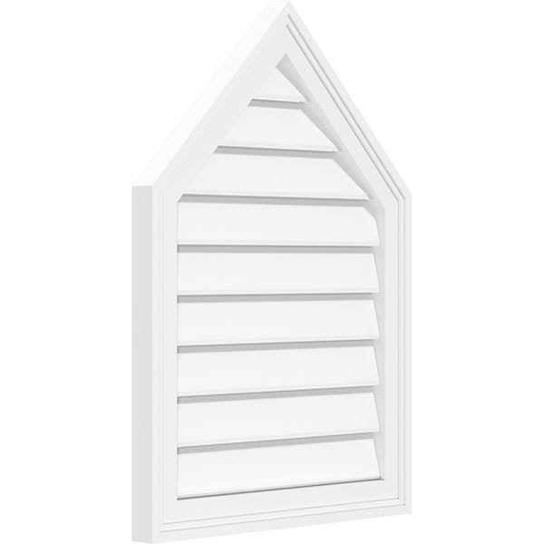 14x22W x 30x22H Peaked Top Surface Mount PVC Gable Vent T68513