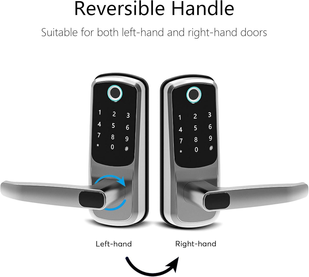 Fingerprint Door Lock with Bluetooth App Code Key and IC Card S26079