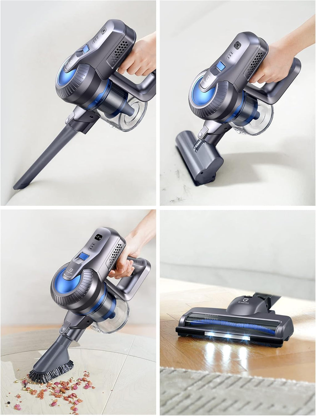 Cordless Stick Vacuum 4 in 1 with LED Headlights I548162