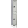 Double-Tier Two-Tone Steel Locker with Legs X19029
