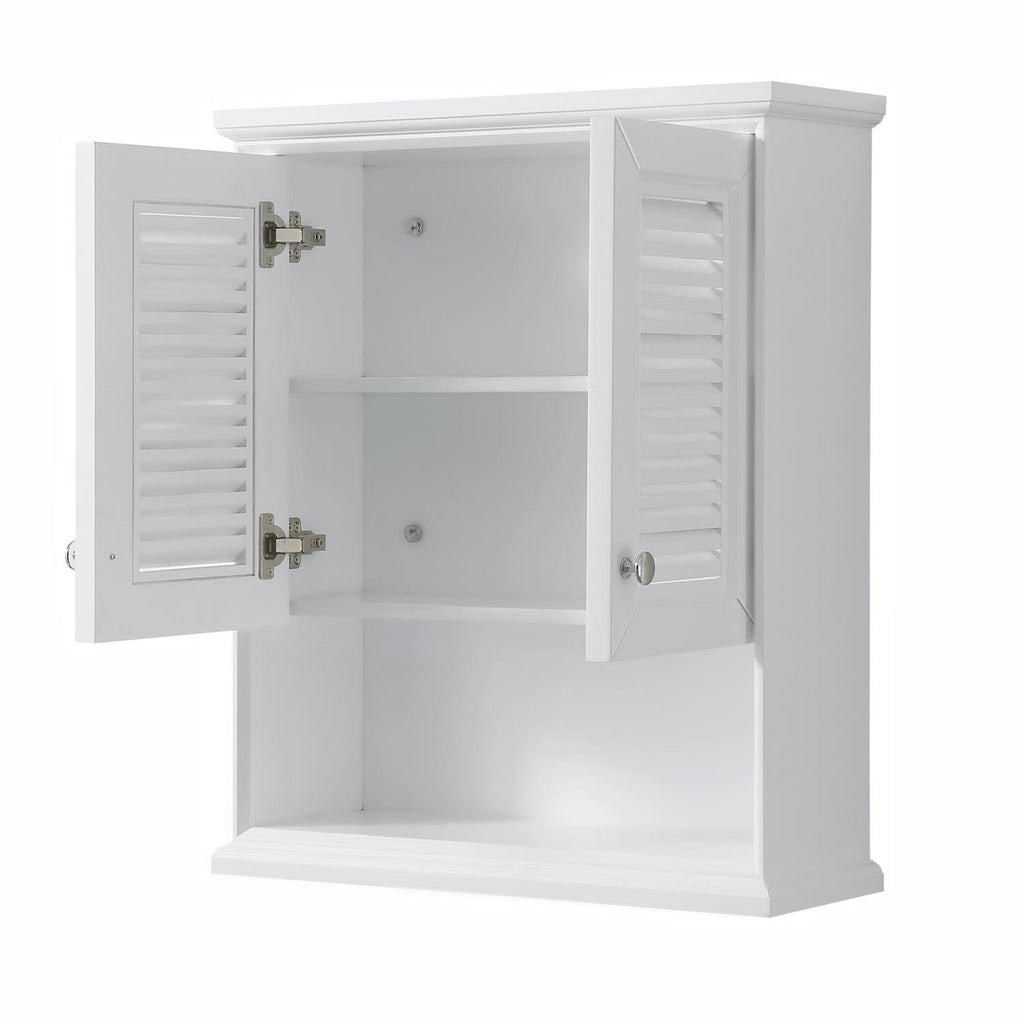 White Wall-Mounted Storage Cabinet H82464