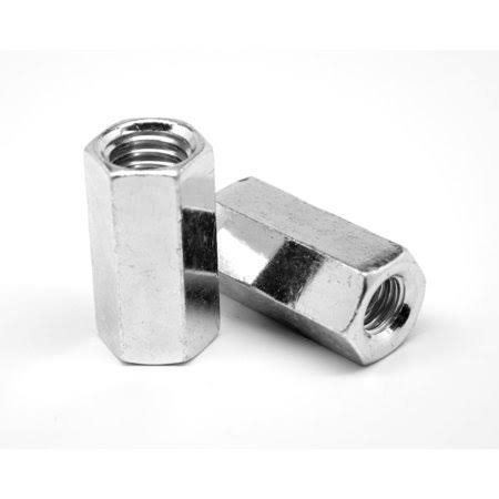 5/8 inch-18 Fine Thread Hex Rod Coupling Nut Low Carbon Steel Zinc Plated Pk 125 C60239