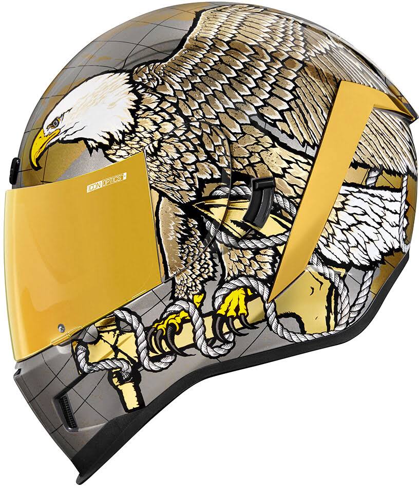 Icon Airform Semper Fi Integral Helmet - Gold/Grey/White - M B881