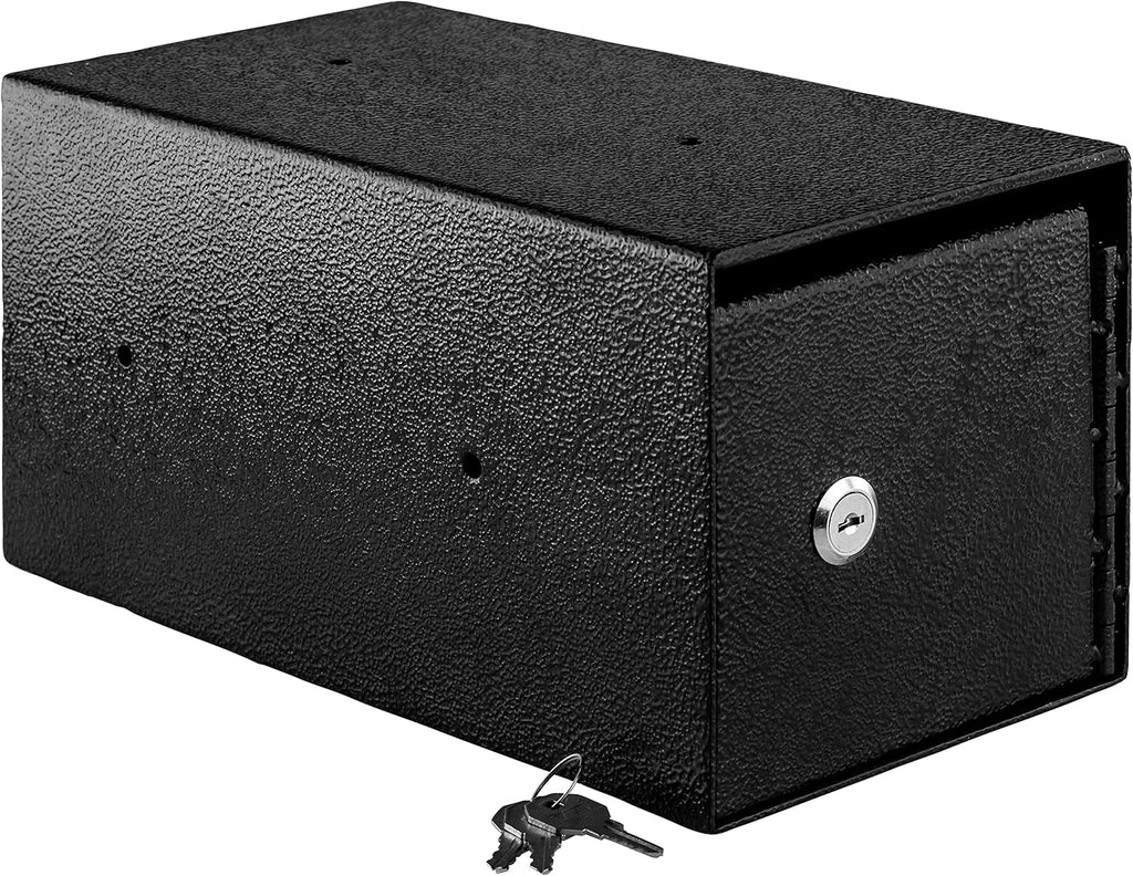 Mountable Cash Drop Box with Tamper-Proof Slot, Thick Steel and Key Lock E535