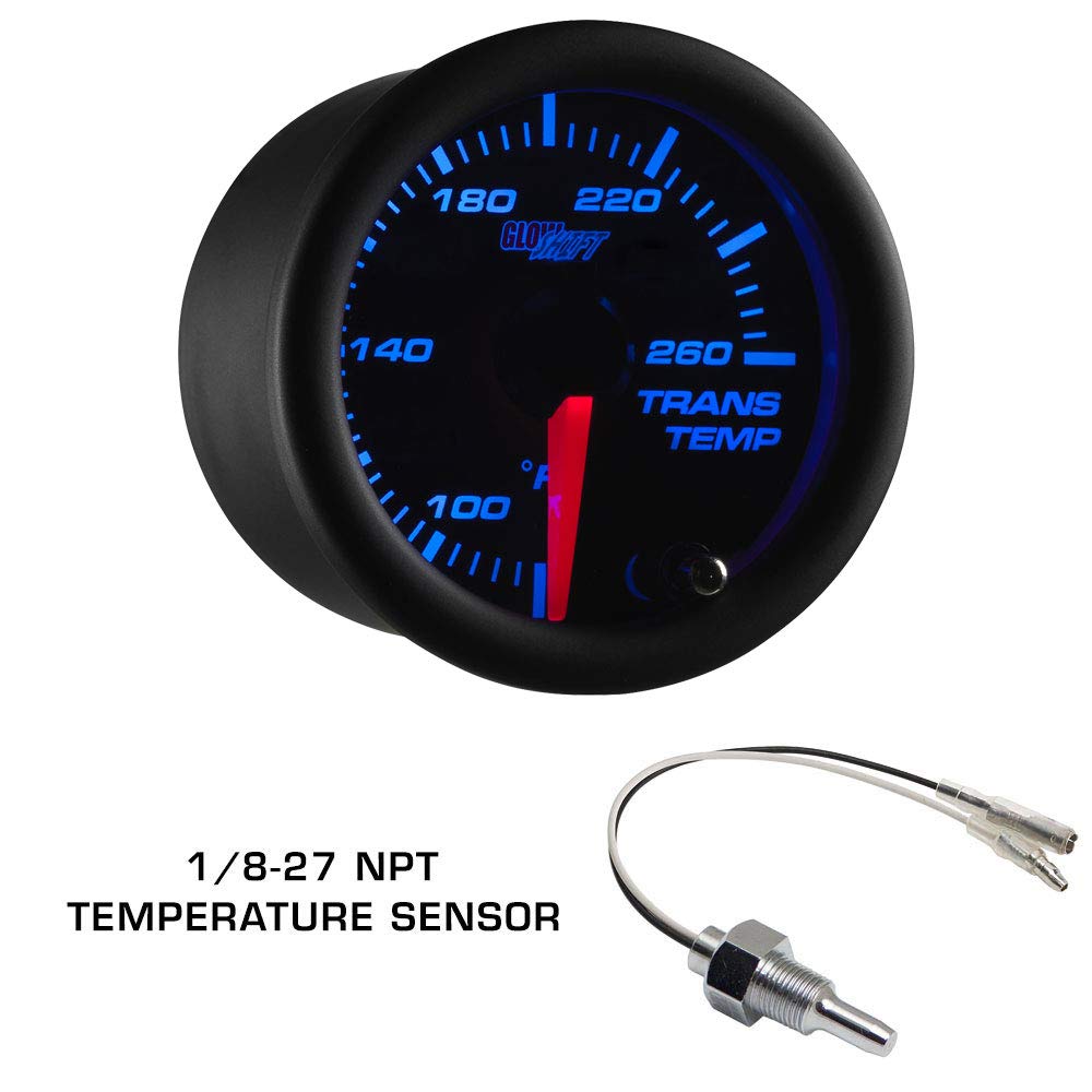 Black 7 Color 100 PSI Oil Pressure, Water Temperature & Transmission Temperature Gauges with Triple Pillar Pod H502024