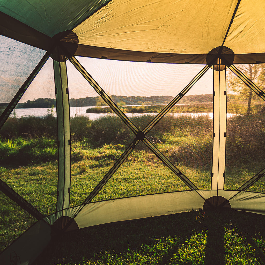 6-Sided Pop-Up Hub Screen Tent Alpine Green E7586