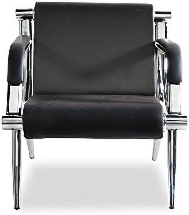 Black PU Leather Office Reception Chair P945