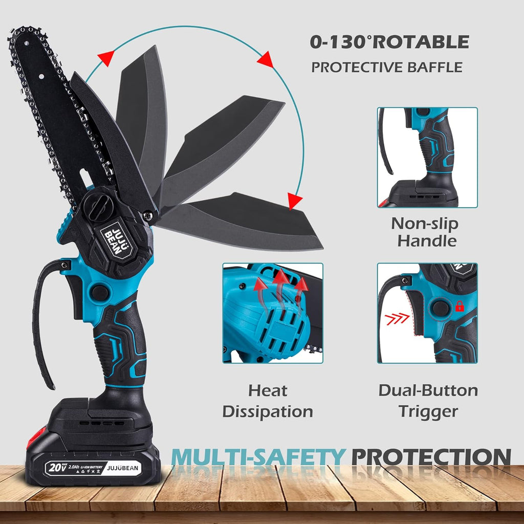 6 Inch Cordless Mini Chainsaw with 2 Rechargeable Batteries L816