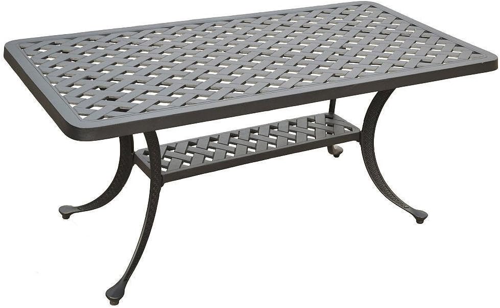 Patio Coffee Table Rectangle Cast Aluminum P4831