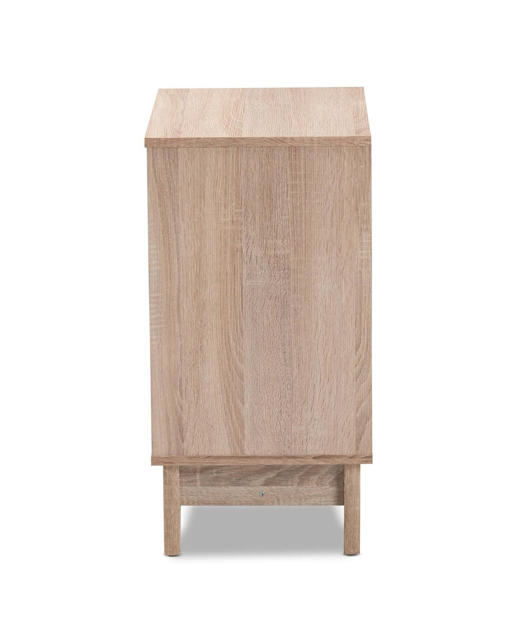 Two-Tone Oak and White 2-Door Cat Litter Box Cover Q5373