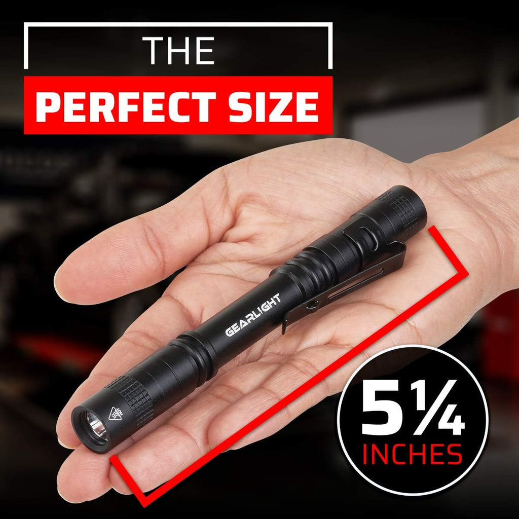 2 Small LED Pocket Flashlights with Clip H7010