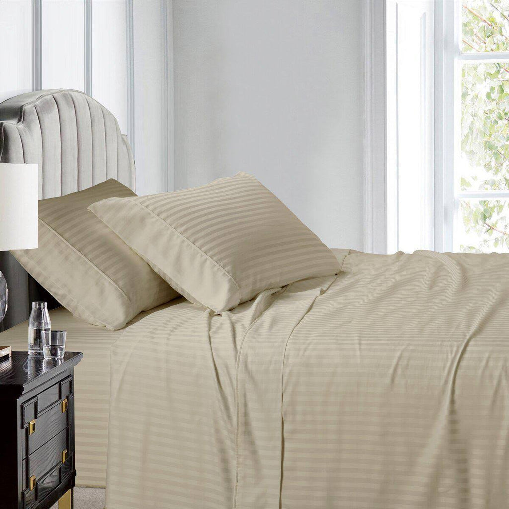 Striped California King Bed Sheets U925