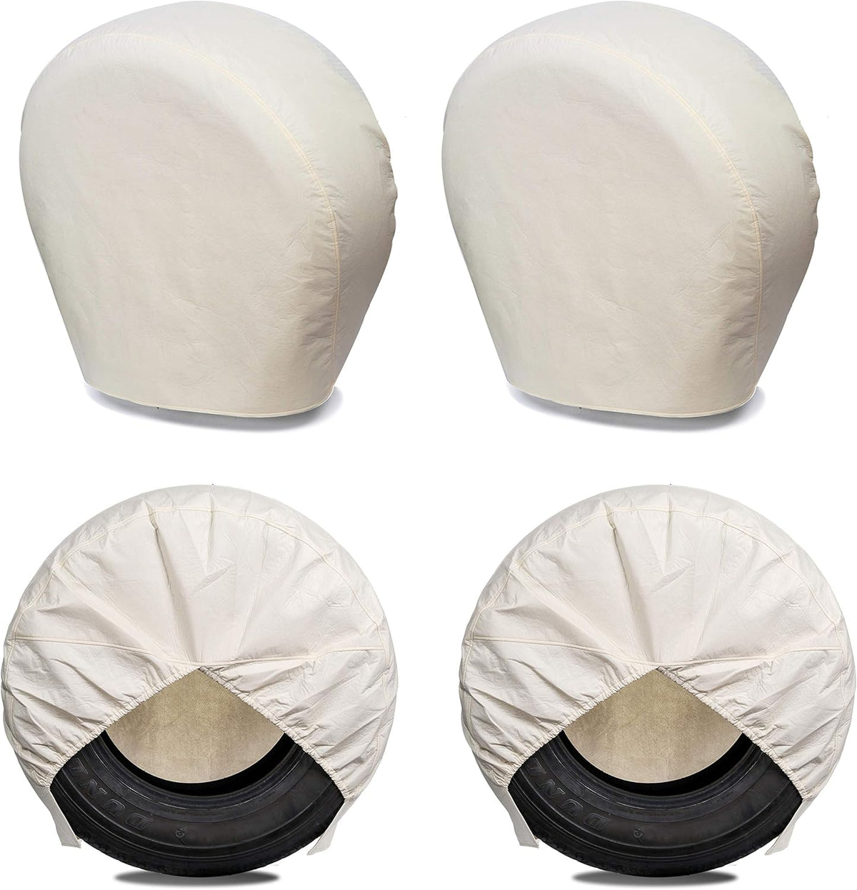 Heavy Duty Thicken Tire Covers for RV Wheel, 4 Pack, for Diameter 27"-29", Charcoal T756