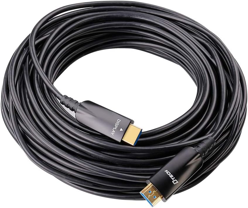 328 Feet Fiber Optic HDMI Cable with 4K 30Hz and 1080p 60Hz HD Video 3D HDCP CEC High Speed Supported (100 Meters, Black) P26353