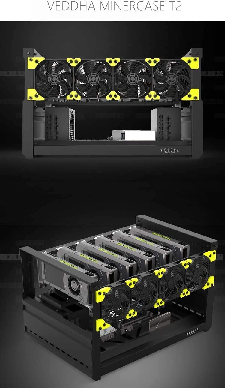 6/8 GPU Aluminum Open Air Frame Case Miner Z301