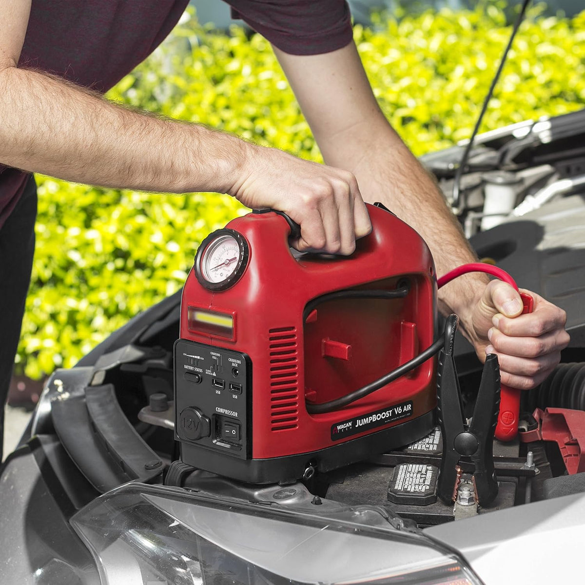 Battery Jump Starter Portable Power Supply, Air Compressor, Battery Bank and Tire Inflator Z666283