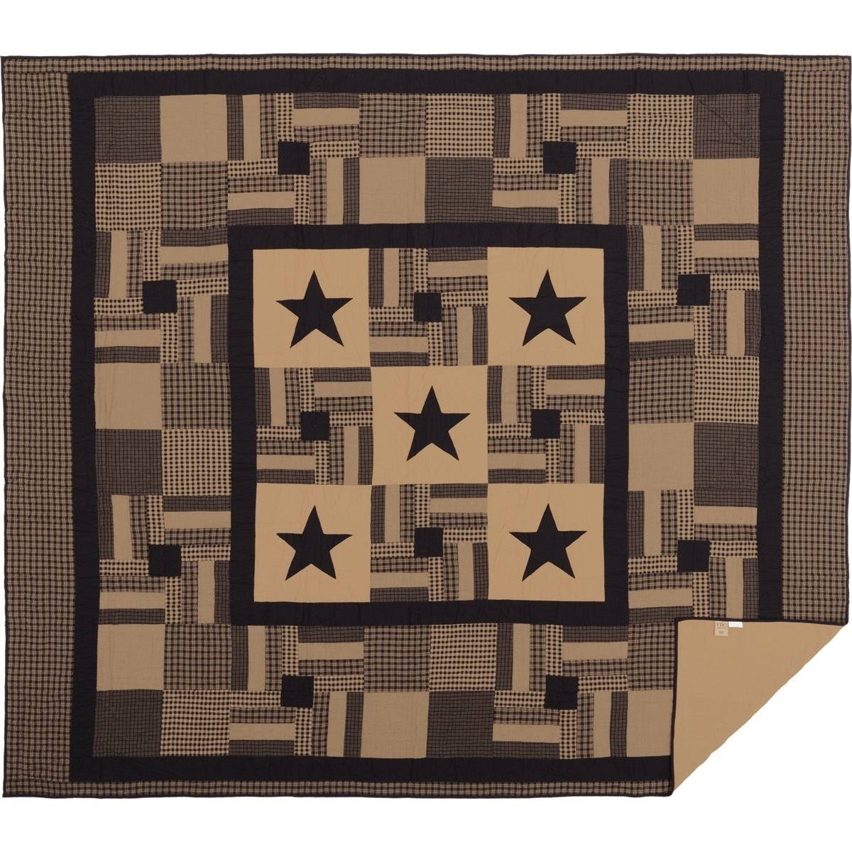 Black Check California King Quilt S650140