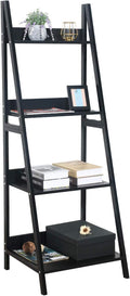Walnut 4 Tier Ladder Bookshelf V809807